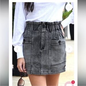 Black Denim Dear John Jean Skirt M‎